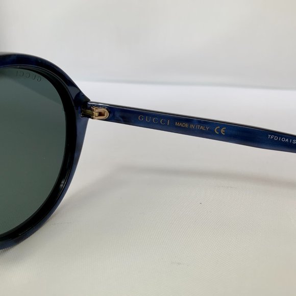 Gucci Round Frame Acetate Sunglasses in Blue - Picture 7 of 9